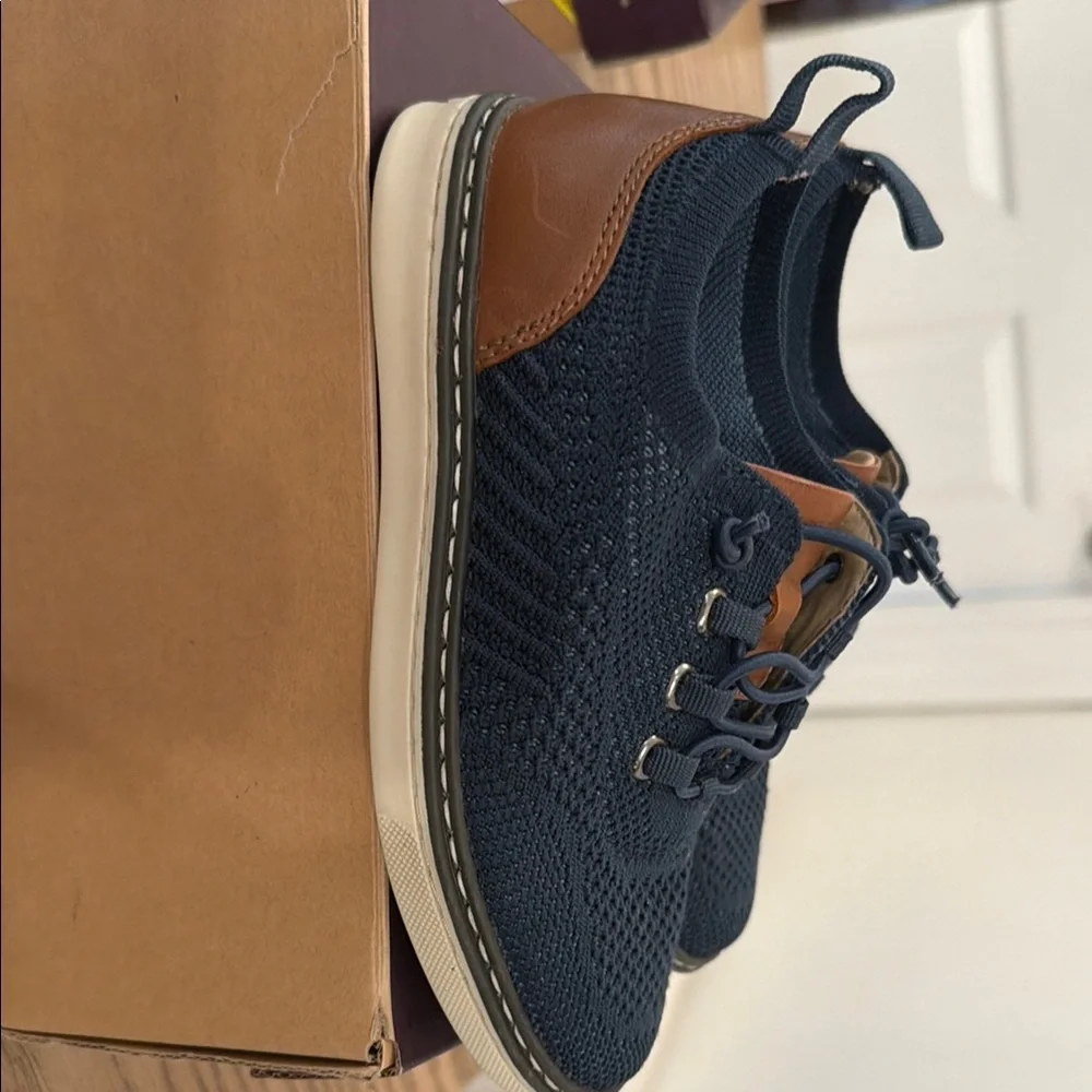 Johnston & Murphy Kids Navy Knit LK McGuffey Casual Sneakers
